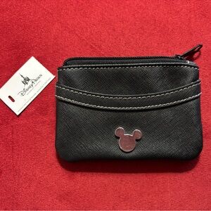 Disney Parks Black coin Purse with Mickey Emblem